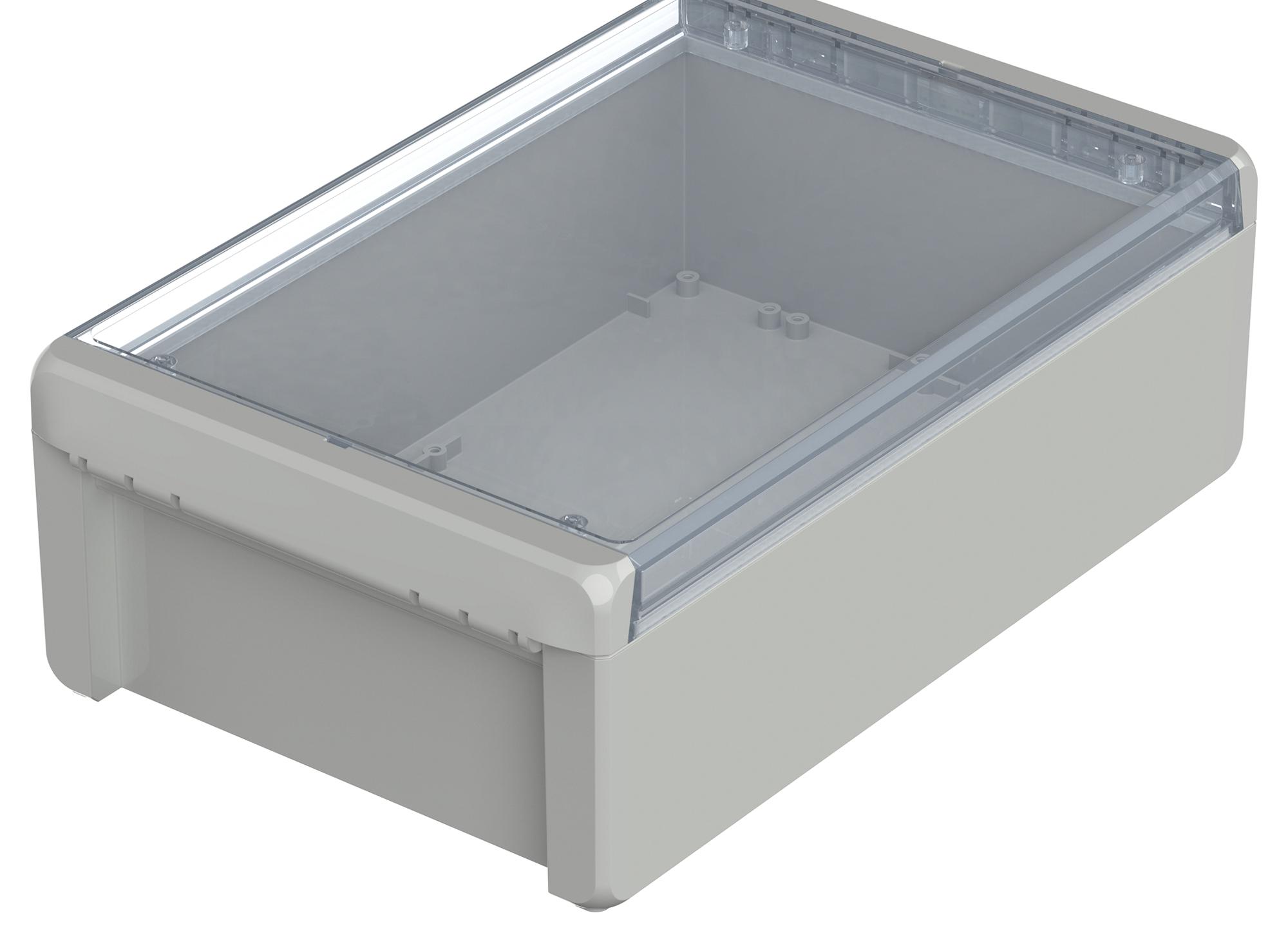 Bopla 96026335 Enclosure, Pc, Light Grey, Clear Lid