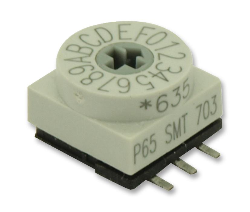 Hartmann Conco P65Smt703 Switch, Rotary, 16 Pos, Hex, Smd