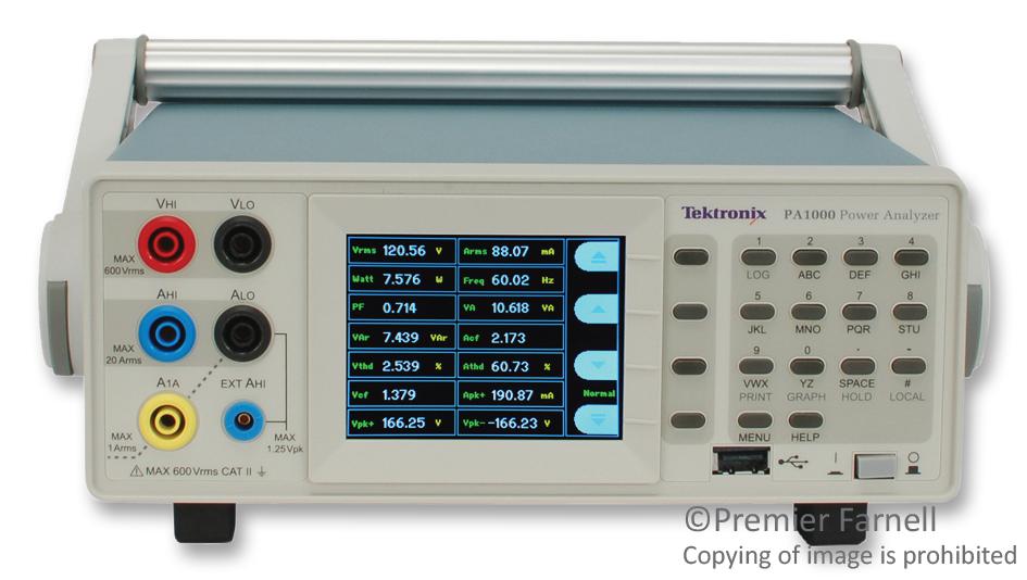 Tektronix Pa1000 Ac Power Analyzer, 1Ph, 1V To 600V