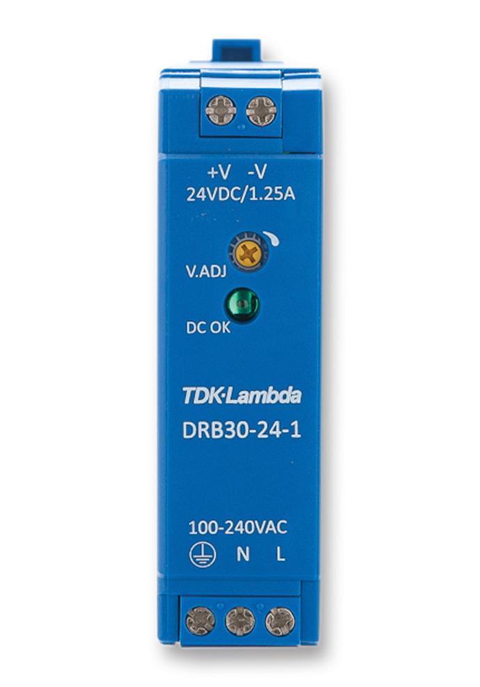 TDK-Lambda Drb30-24-1 Power Supply, 30W, 24V, 1.25A