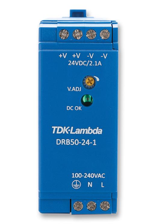 TDK-Lambda Drb50-12-1 Power Supply, 50W, 12V, 4.2A