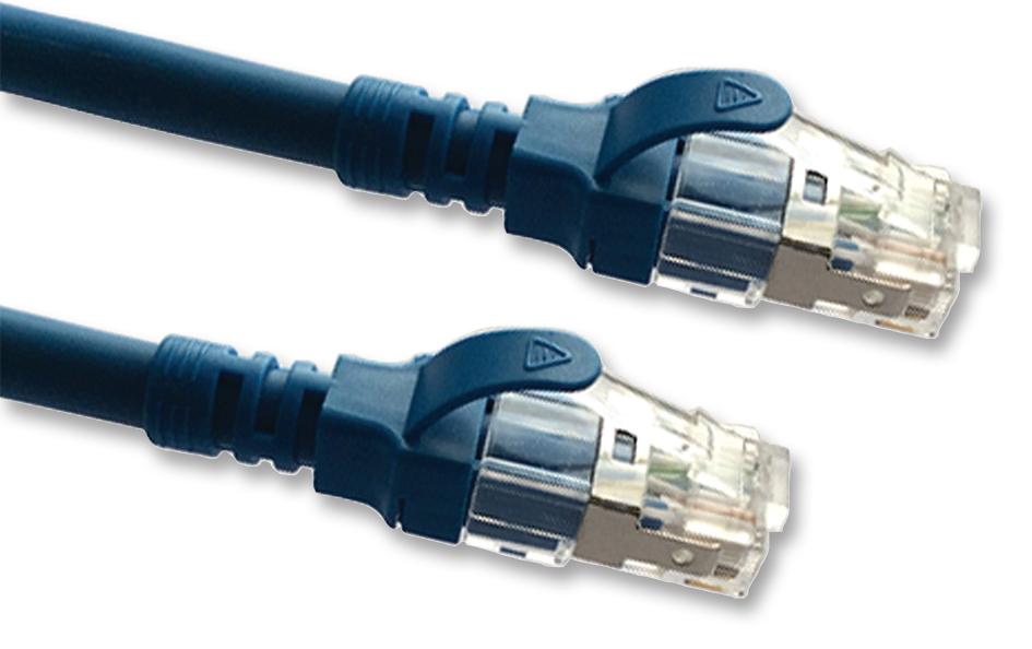 Videk 2996As-2B Patch Lead, Cat6A, Blue, 2M