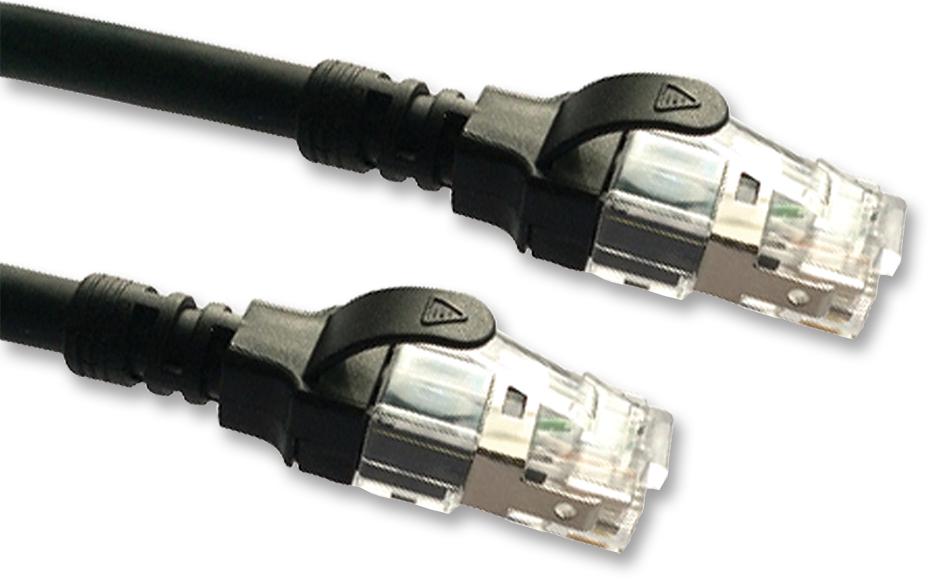 Videk 2996As-10Bk Patch Lead, Cat6A, Black, 10M