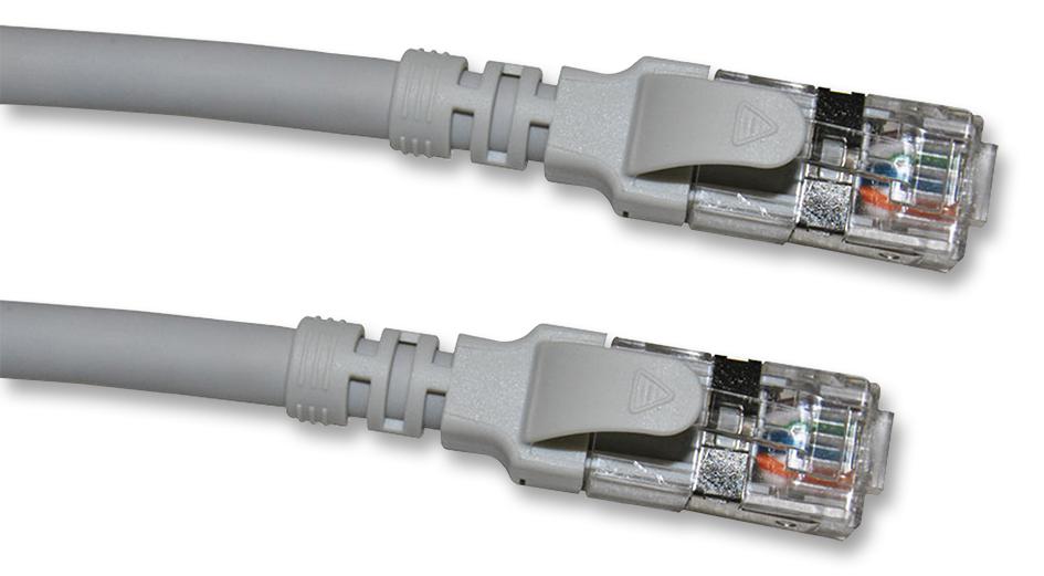 Videk 2996As-5Gy Patch Lead, Cat6A, Grey, 5M