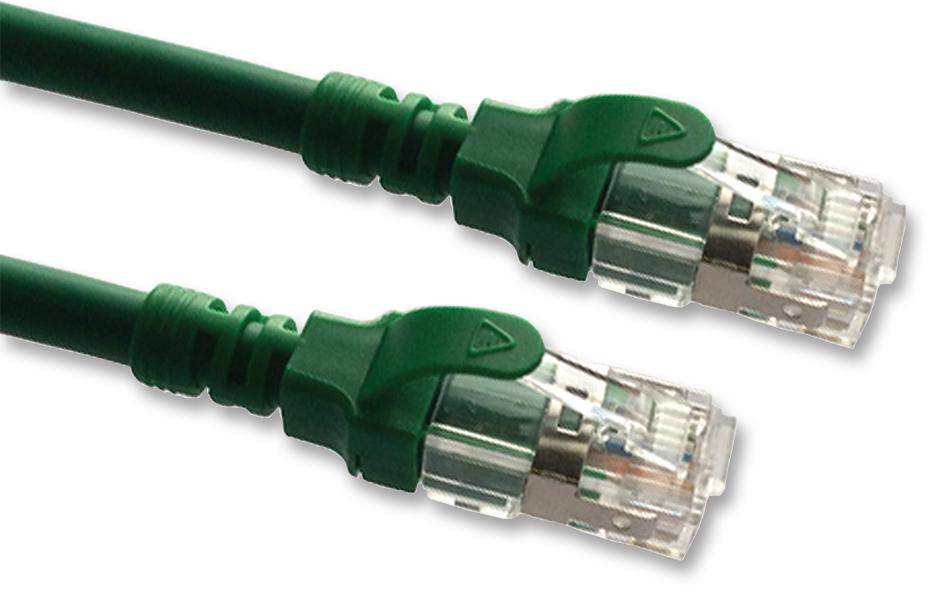 Videk 2996As-0.5G Patch Lead, Cat6A, Green, 0.5M