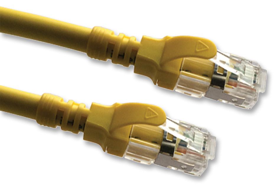 Videk 2996As-3Y Patch Lead, Cat6A, Yellow, 3M