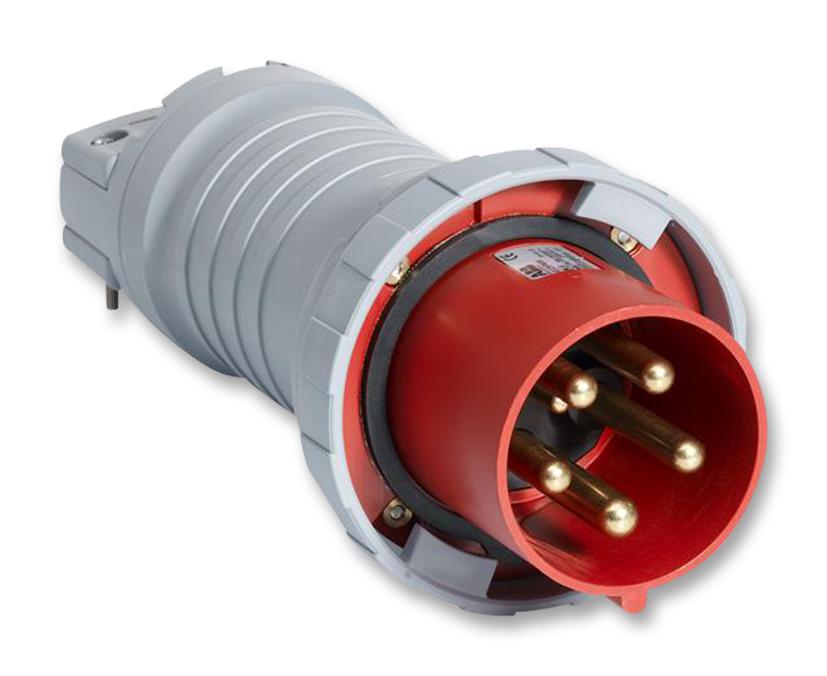 Amphenol Sine/tuchel 363P6W Connector, Mains Plug, 63A, 415V, Red