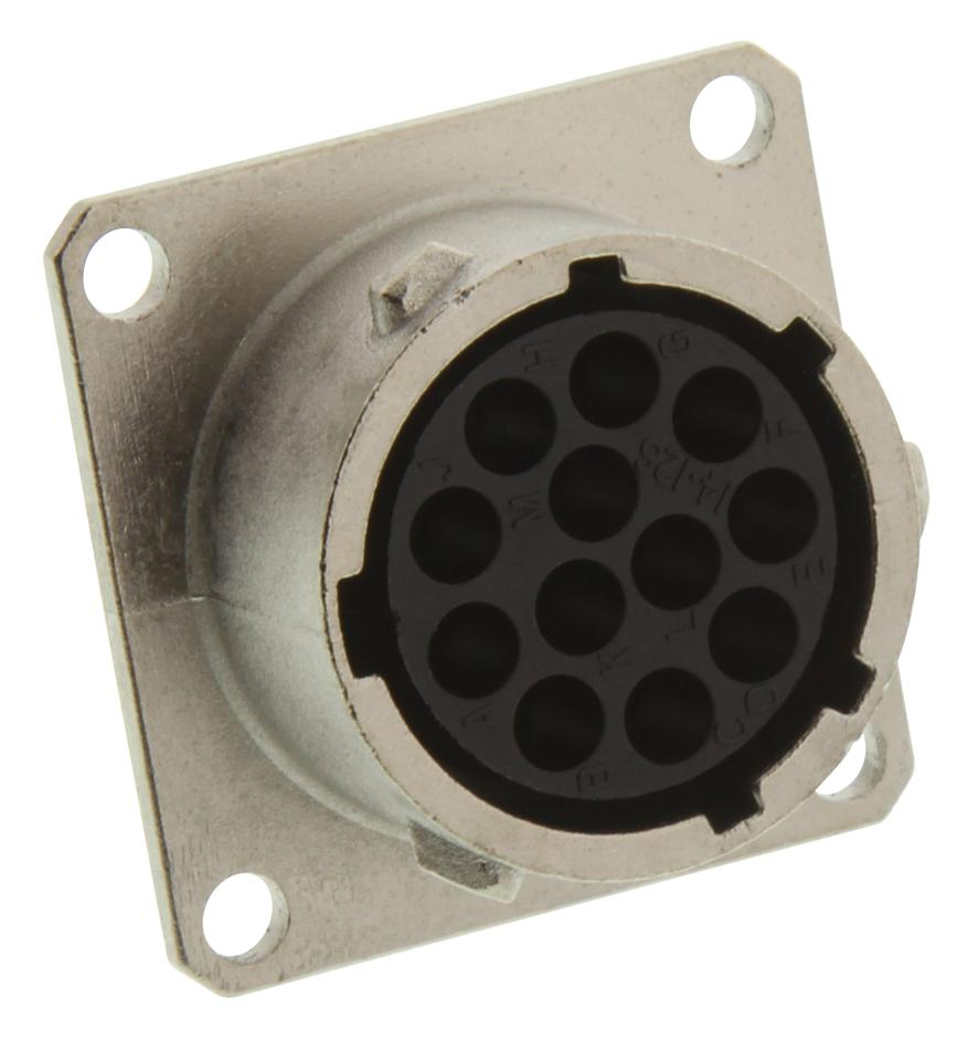 Souriau Ut001412Sh Connector, Circular, Rcpt, 12Pos, Panel