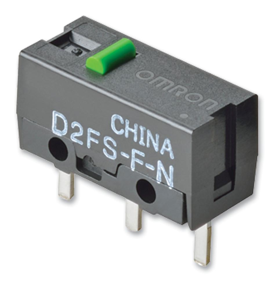 Omron Electronic Components D2Fs-F-N Microswitch, Plunger, Spst, 0.1A, 6Vdc