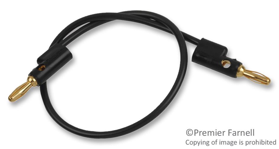 Pomona 2948-12-0 Test Lead, Blk, 305mm, 60V, 15A