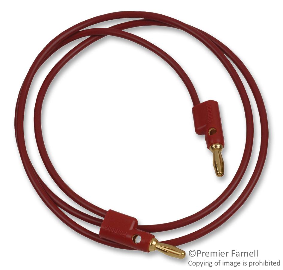 Pomona 2948-36-2 Test Lead, Red, 914mm, 60V, 15A