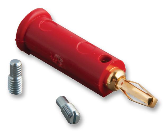 Pomona 2944-2 Banana Plug, Stackup, 5A, Screw, Red