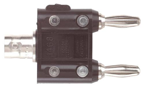 Pomona 1468 Adaptor, Bnc Jack-Double Banana Plug