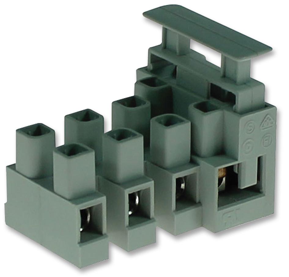 CamdenBoss Cftbn/4Ne Terminal Block, Fused, 4Pos