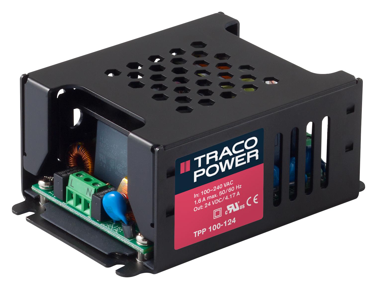 TRACO Power Tpp 100-112 Power Supply, Ac-Dc, Medical, 12V, 8.34A