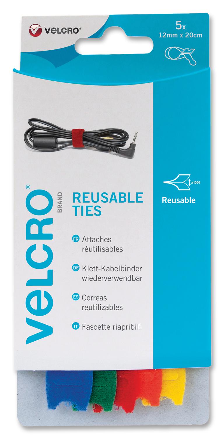 Velcro Vel-Ec60250 Cable Tie, 12mm X 0.2M, Pk5