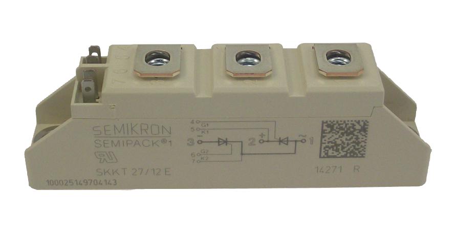 Semikron Skkt 27/12 E Thyristor Module, 25A, 1.2Kv