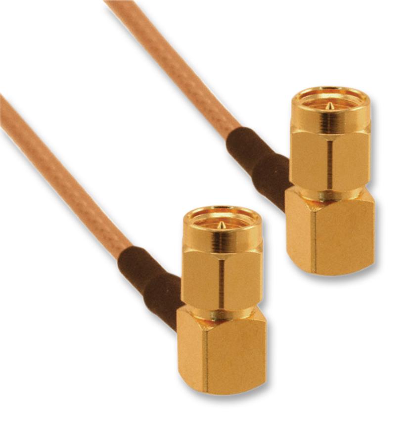 Amphenol RF 135104-02-M0.25 Coaxial Cable, Rg174/u, Sma Plug, 0.25M