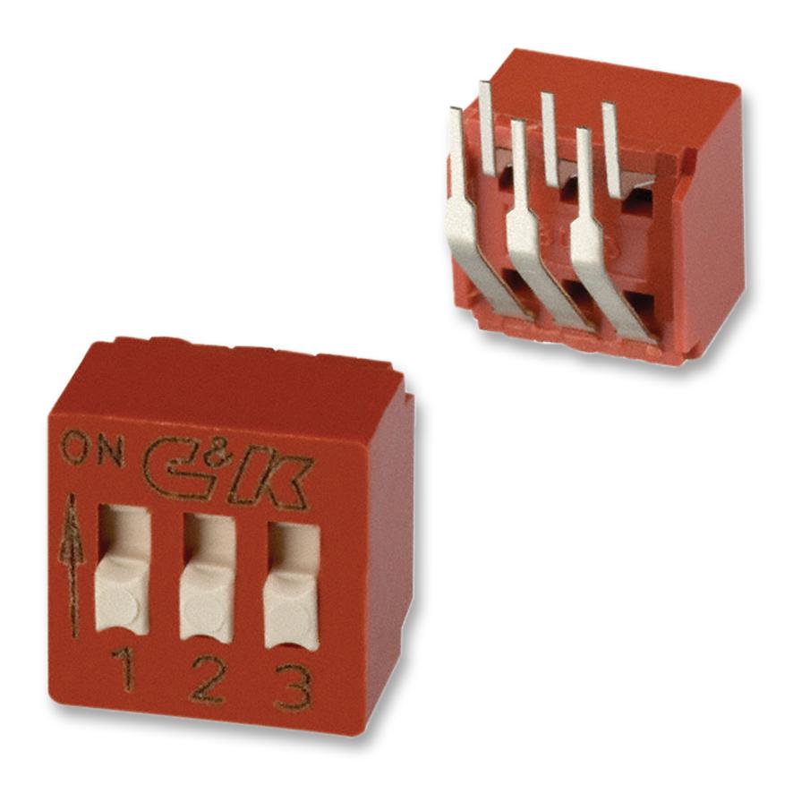 C&k Components Bd03Av Switch Dip R/a Slide 3Pos 5V