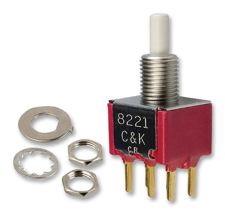 C&k Components 8221Shcge Switch Pushbutton Dpdt 1A 120V