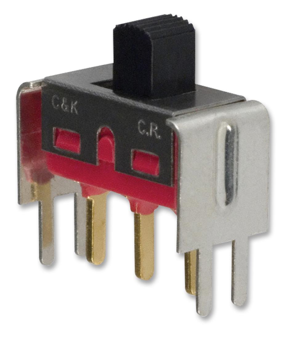 C&k Components 1101M2S3V3Qe2 Slide Switch, Spdt, 6A, 120V, Thd