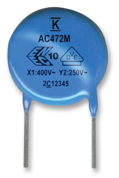 KEMET C967U682Myvdbawl40 Capacitor, 6800Pf, 400Vac, 20%, Y5V