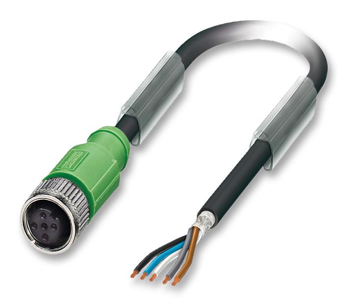 Phoenix Contact 1500758 Sensor Cable, 5Pos, M12 Socket, 10M