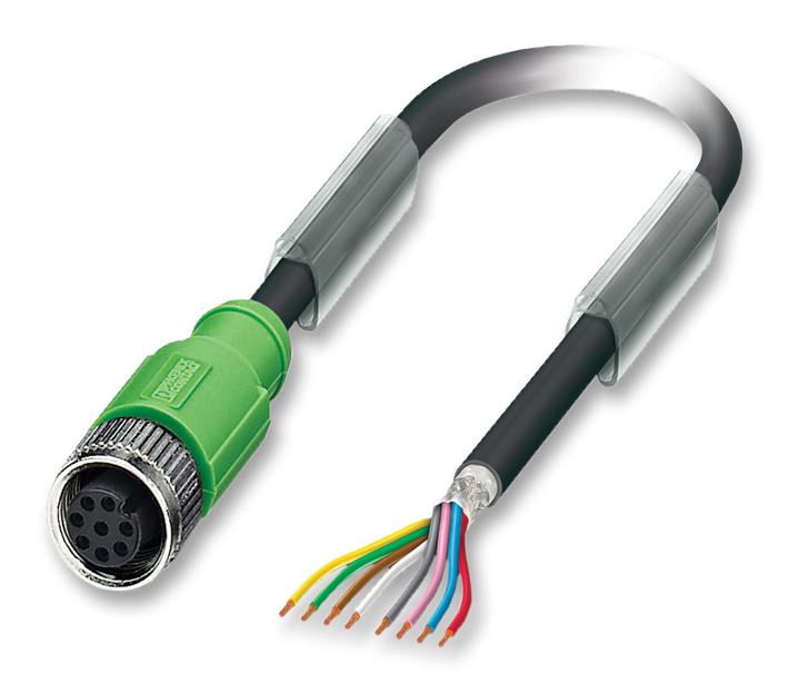 Phoenix Contact 1522891 Sensor Cable, 8Pos, M12 Socket, 10M