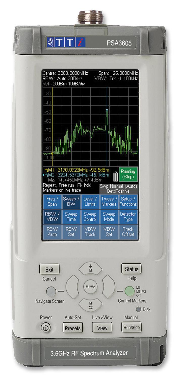 Aim-Tti Instruments Psa3605 Analyzer, Spectrum, 10Mhz To 3.6Ghz