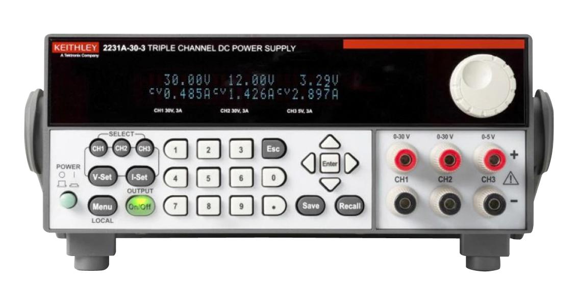 Keithley Instruments Instruments 2231A-30-3 Power Supply, 3Ch, 30V, 3A, Adjustable