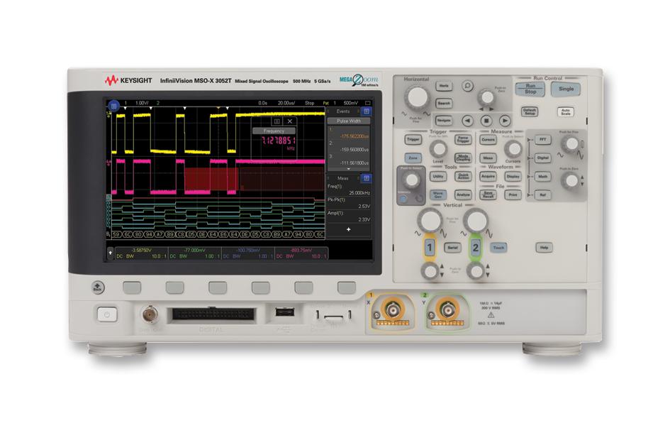 Keysight Technologies Msox3052T Oscilloscope, 18-Ch, 500Mhz, 5Gsps