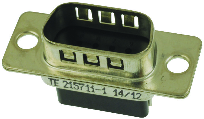 Amp Connectors / Te Connectivity 215711-1 D Sub Shell, Plug, Size De, Steel