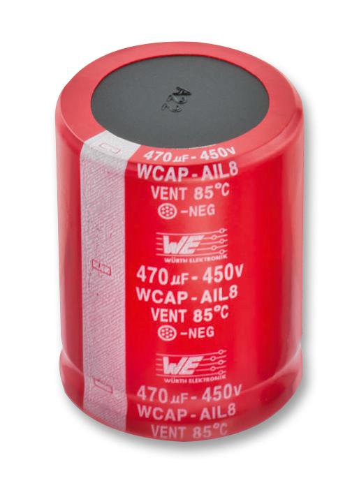 WÃ¼rth Elektronik 861101483001 Capacitor, Alu Elec, 47Uf, 450V, Snap In