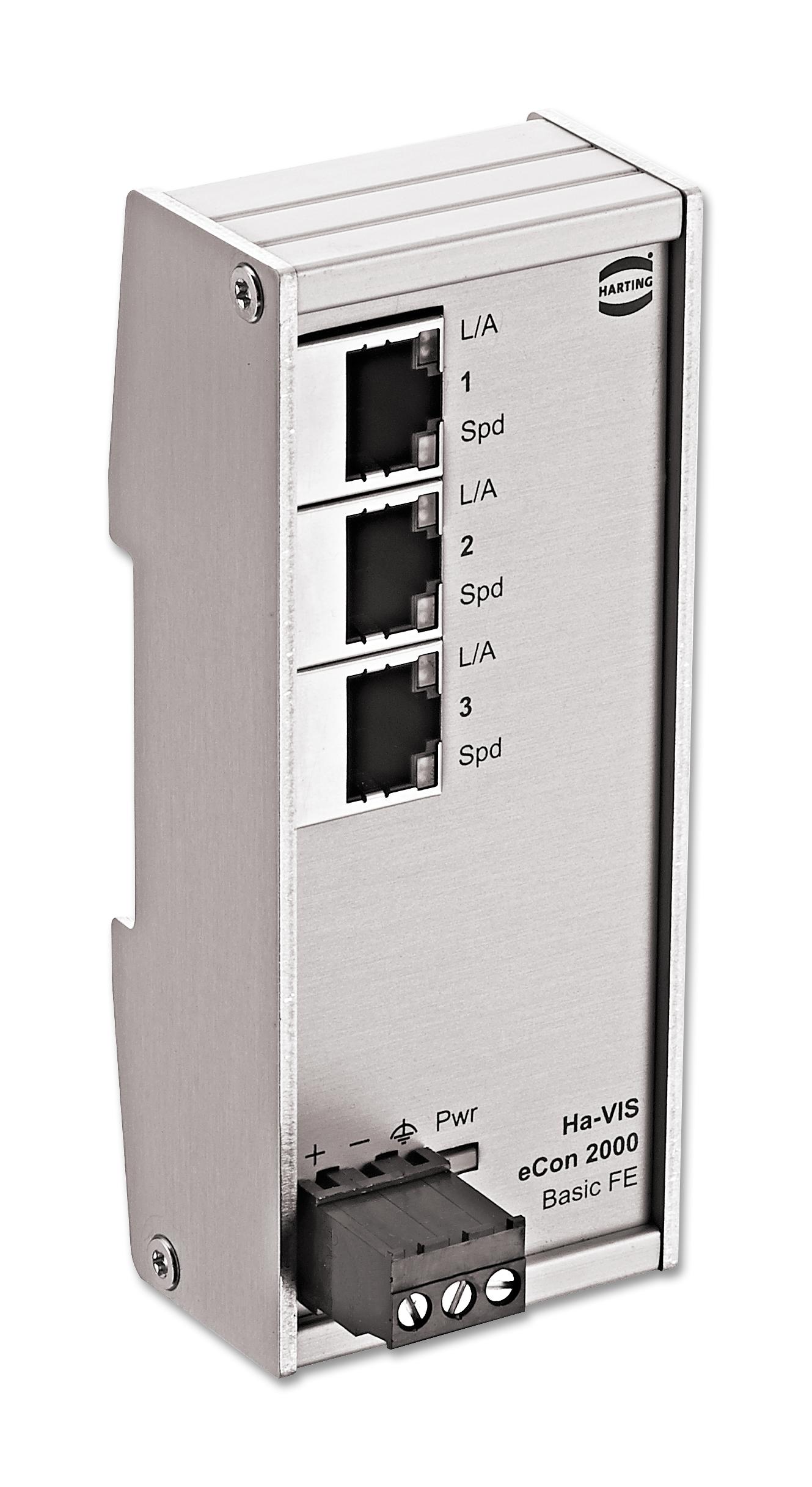 HARTING 24 02 003 0010 Fast Ethernet Switch, Rj45, 3 Port