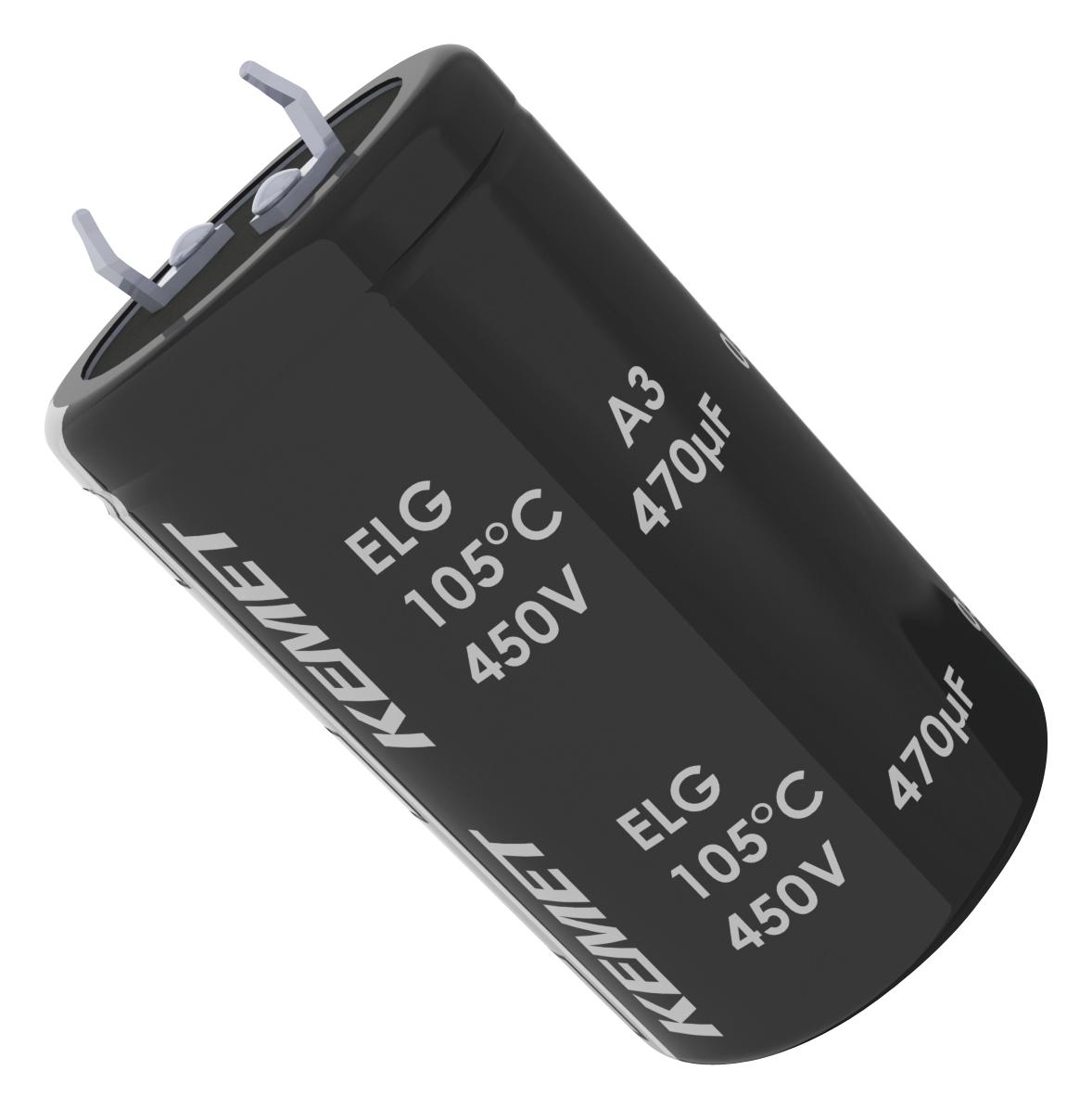 KEMET Elg567M200Aq4Aa Capacitor, 560Îf, 200V, Alu Elec, Snap-In