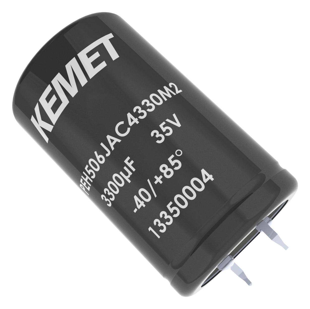 KEMET Peh506Vac3100M2 Capacitor, 100Îf, 400V, Alu Elec, Snap-In