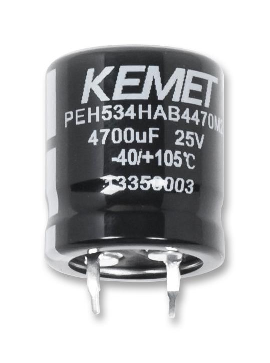 KEMET Peh534Pab3470M2 Capacitor, 470Îf, 100V, Alu Elec, Snap-In