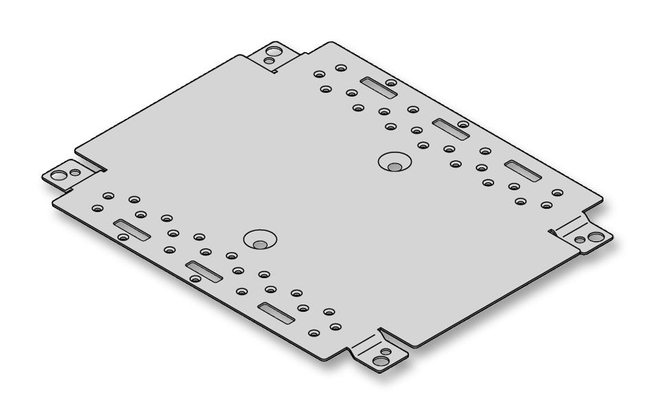 NVent Schroff 24822007 Mounting Plate, 1U/2U/3U, Steel