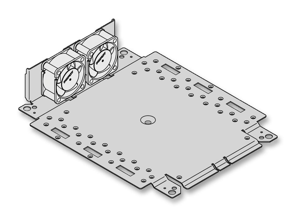 NVent Schroff 24827105 Fan Holder With Fan, 3 Fan