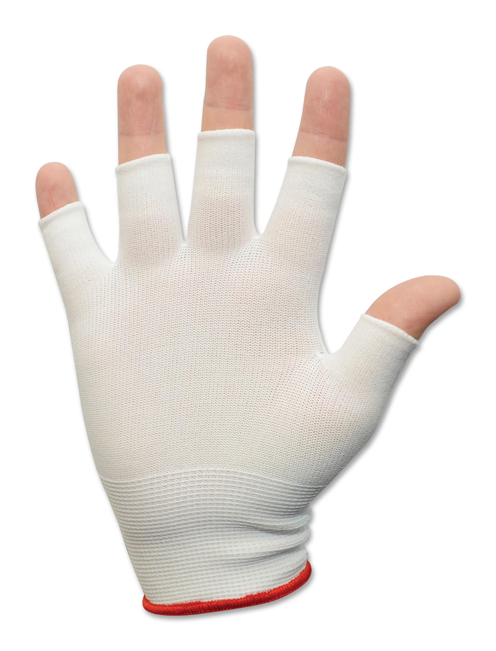 Integrity 600-0660 Cleanroom Half Finger Glove Liner, Nylon