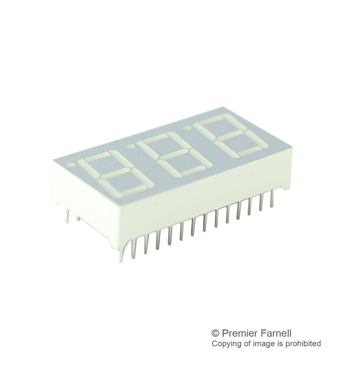 Kingbright Ba56-11Gwa Display, Seven Segment, 14.22mm, Green