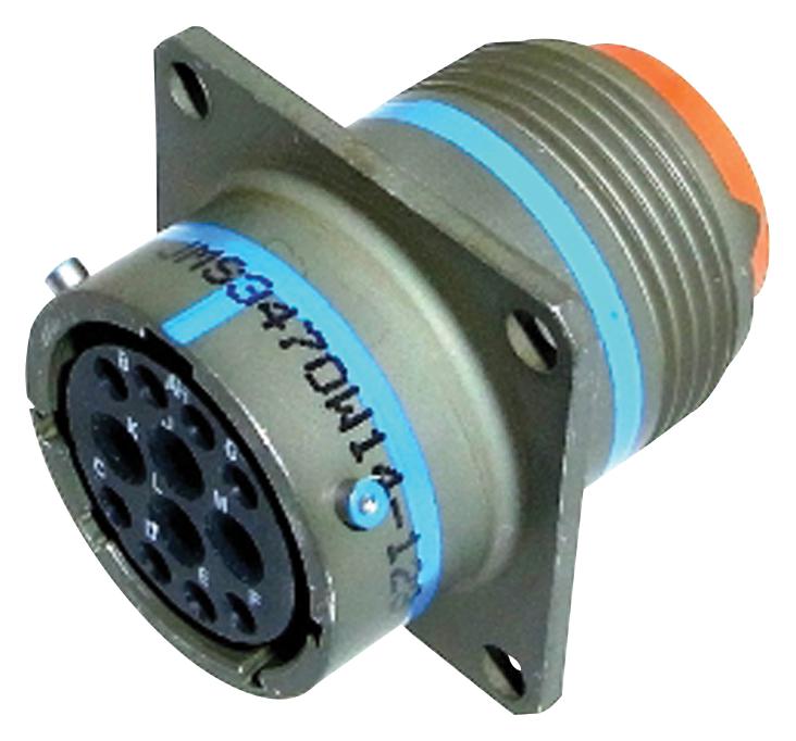 Amphenol Aerospace Ms3470W12-10S Circular Connector, Rcpt, 12-10, Flange