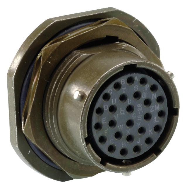 Amphenol Industrial Pt07P12-3S Circular Connector, Rcpt, 12-3, Jam Nut