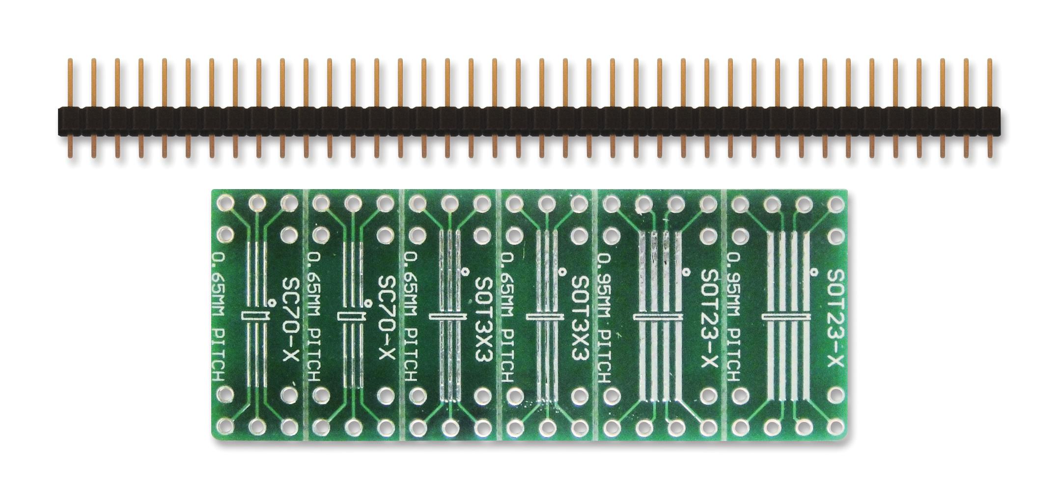 SchmartBoard 204-0003-01 Ic Adaptor, Sc70/soic/sot To Dip, 2.54mm