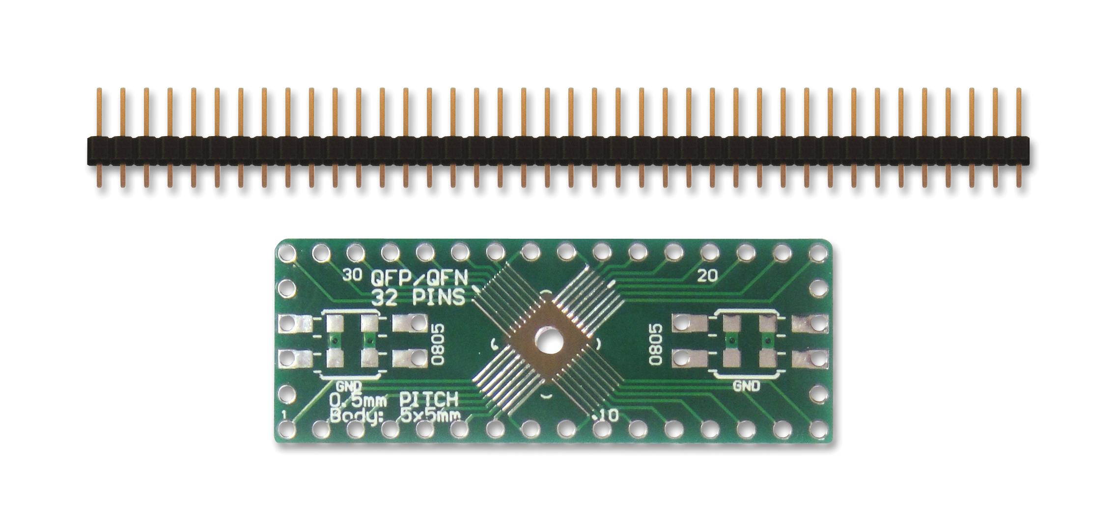 SchmartBoard 204-0017-01 Ic Adaptor, Qfn/qfp To Dip, 2.54mm