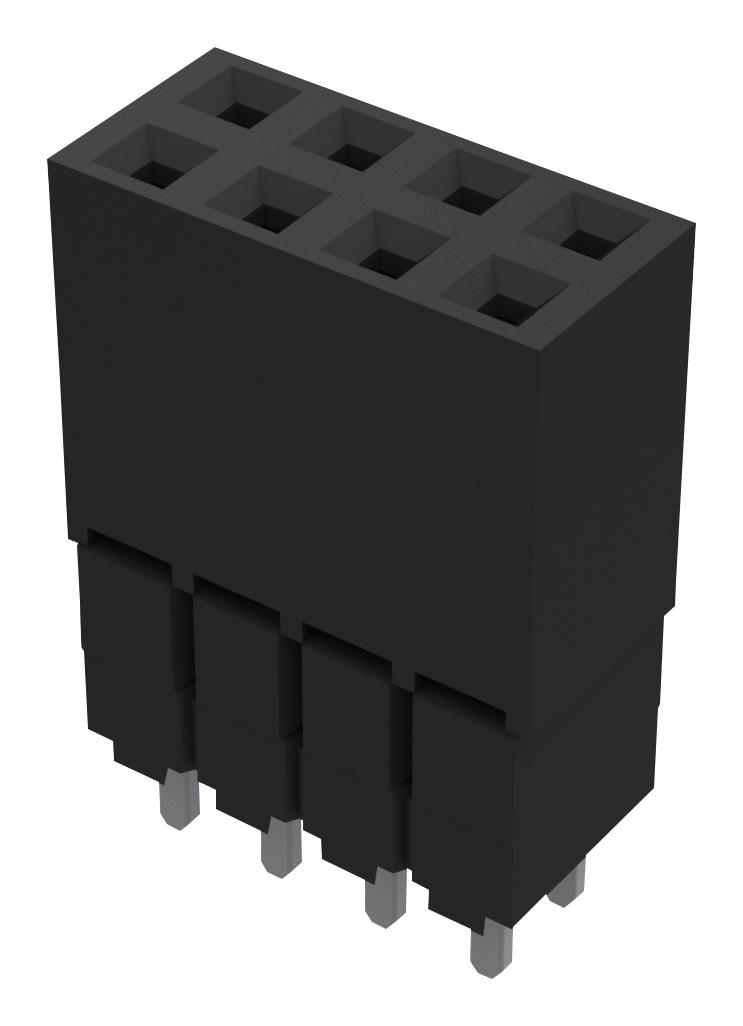 Samtec Esw-104-58-L-D Connector, Rcpt, 8Pos, 2Row, 2.54mm