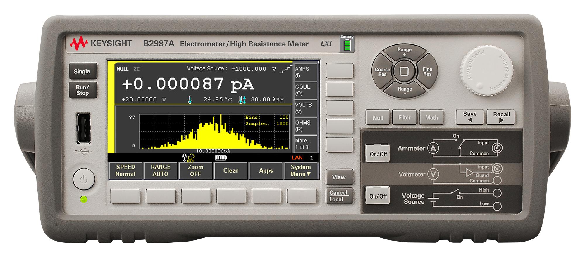 Keysight Technologies B2987A Electrometer, Bench, 6 1/2 Digit