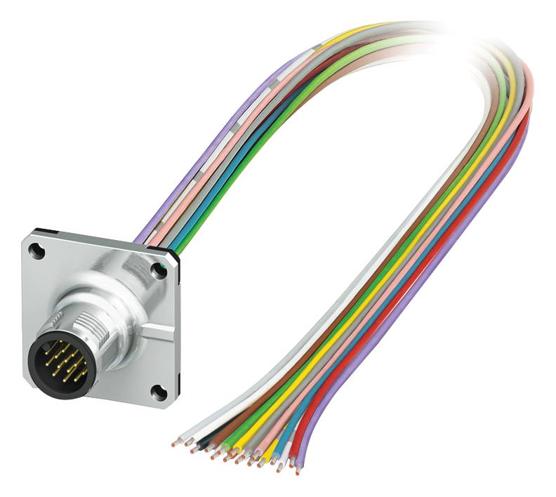 Phoenix Contact 1441600 Sensor Cord, 17P, M12 Plug-Free End