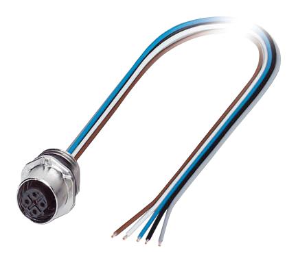 Phoenix Contact 1520000 Sensor Cord, 5P, M12 Rcpt-Free End, 0.5M