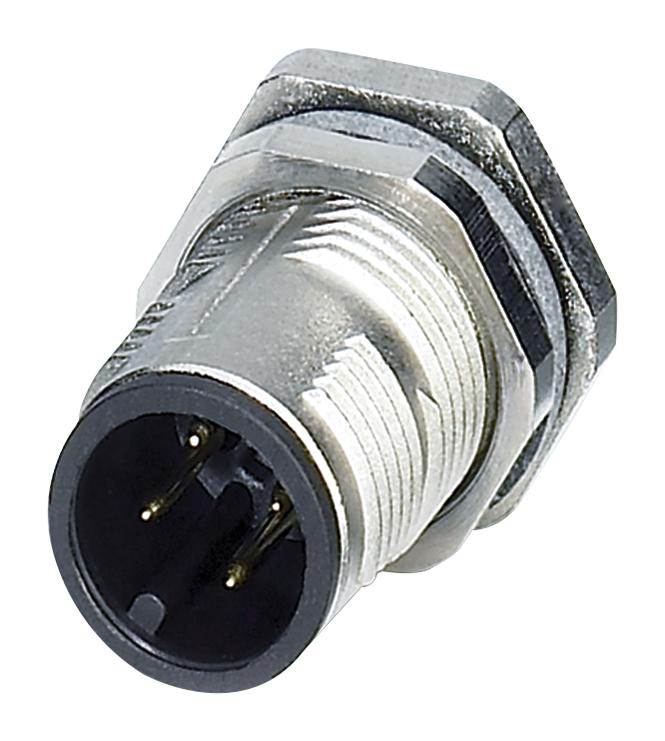 Phoenix Contact 1551820 Sensor Connector, M12, Plug, 4Pos, Panel